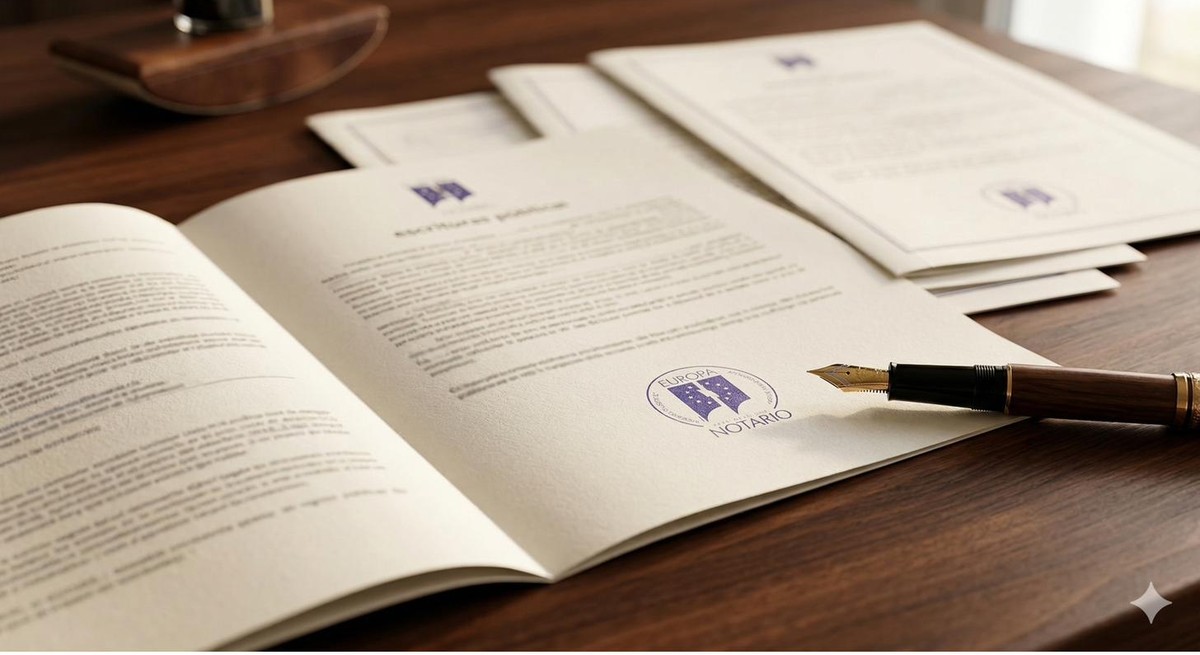 Escrituras públicas con sello notarial europeo
